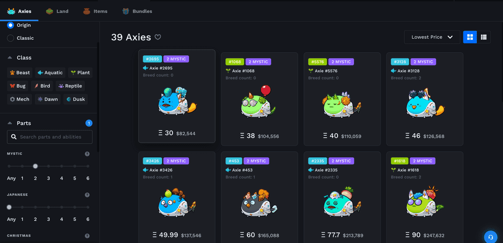 Guide to Buying an Axie on Axie Infinity Marketplace